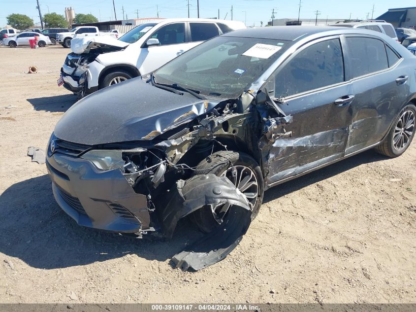 2015 Toyota Corolla Le VIN: 5YFBURHE1FP245972 Lot: 39109147