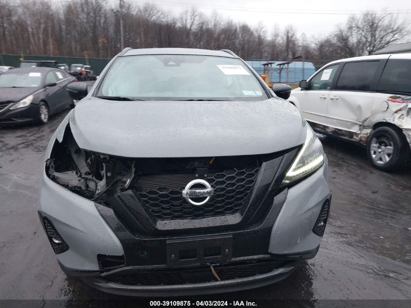 2022 Nissan Murano Sv Intelligent Awd VIN: 5N1AZ2BSXNC123049 Lot: 39109875