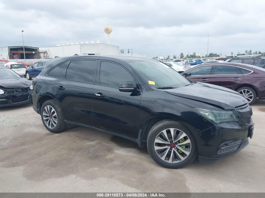 2016 Acura Mdx Technology Acurawatch Plus Packages/Technology Package VIN: 5FRYD4H40GB027764 Lot: 39110573