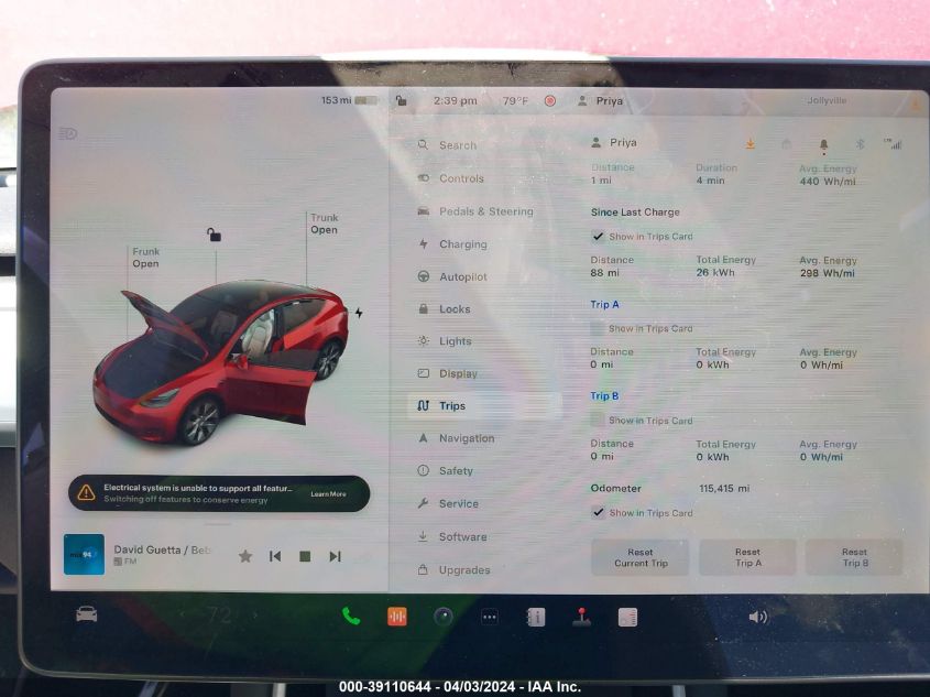 2020 Tesla Model Y Long Range Dual Motor All-Wheel Drive VIN: 5YJYGDEE3LF032389 Lot: 39110644