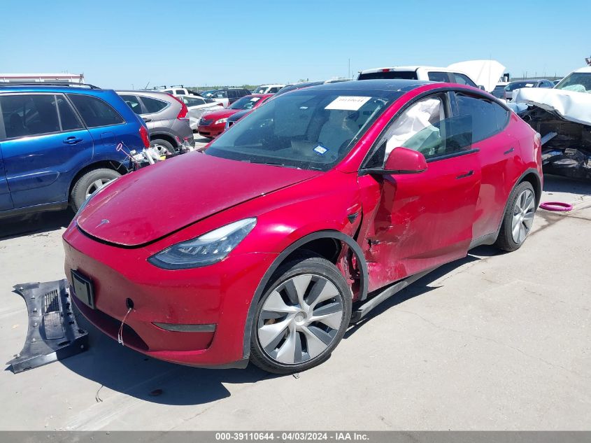 2020 Tesla Model Y Long Range Dual Motor All-Wheel Drive VIN: 5YJYGDEE3LF032389 Lot: 39110644