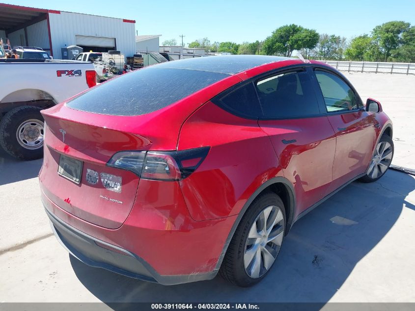 2020 Tesla Model Y Long Range Dual Motor All-Wheel Drive VIN: 5YJYGDEE3LF032389 Lot: 39110644