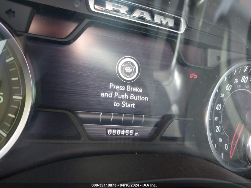 2021 Ram 1500 Big Horn 4X4 5'7 Box VIN: 1C6SRFFTXMN520869 Lot: 39110873