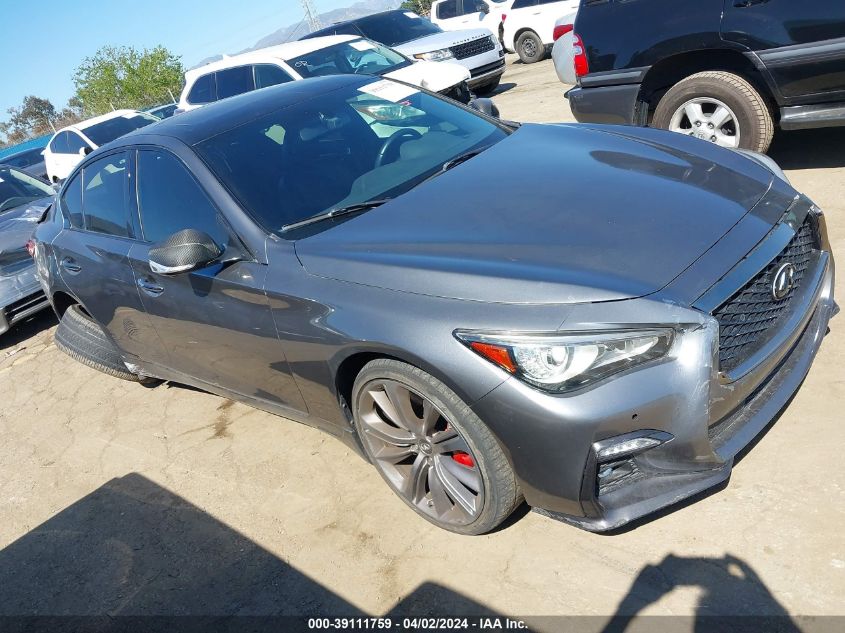 2018 Infiniti Q50 3.0T Red Sport 400 VIN: JN1FV7AR5JM481037 Lot: 40650699