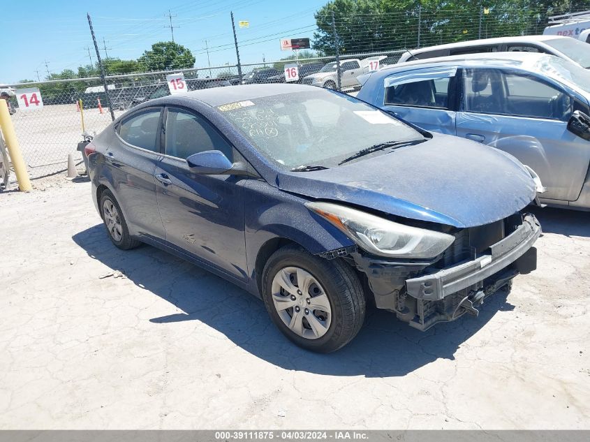 2016 HYUNDAI ELANTRA SE/SPORT/LIMITED - 5NPDH4AE4GH685001