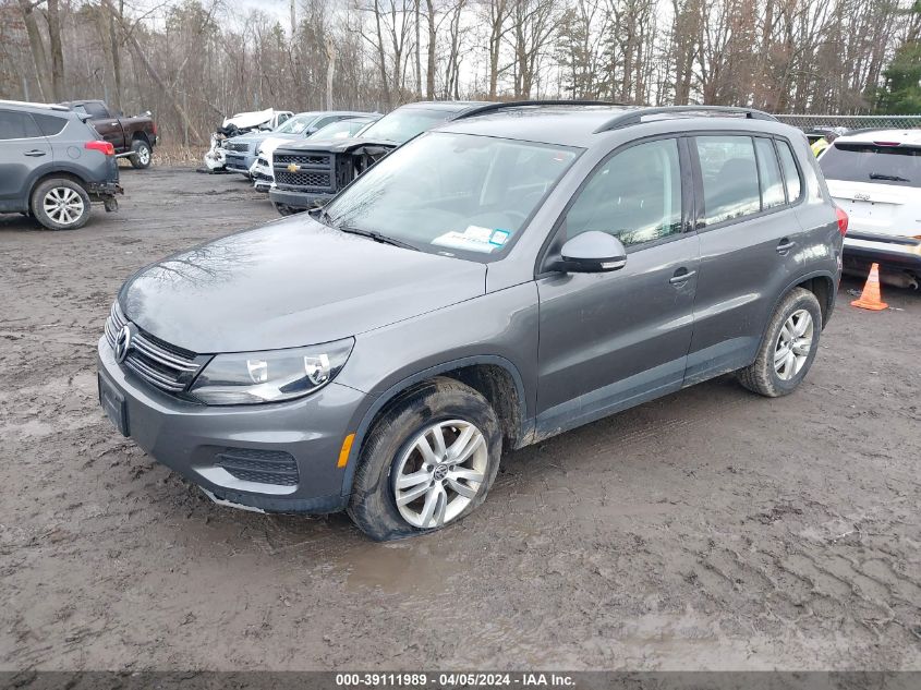 2016 VOLKSWAGEN TIGUAN S - WVGBV7AX9GW617219