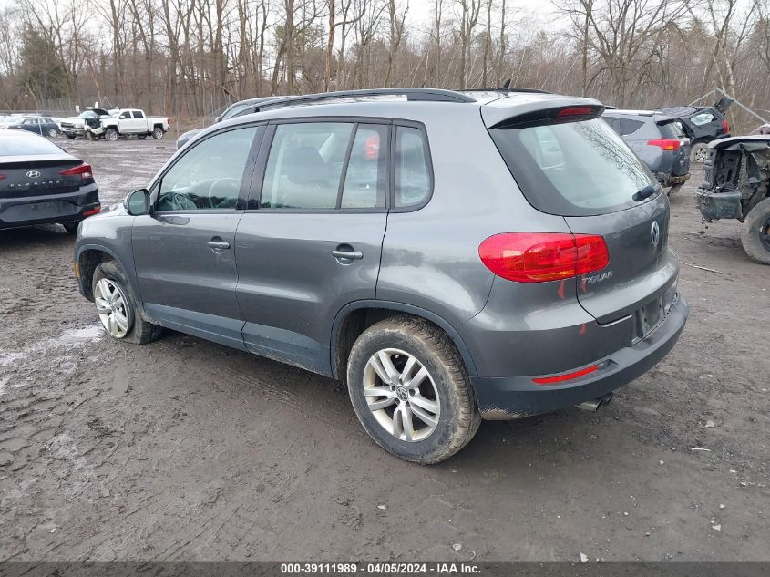 2016 VOLKSWAGEN TIGUAN S - WVGBV7AX9GW617219