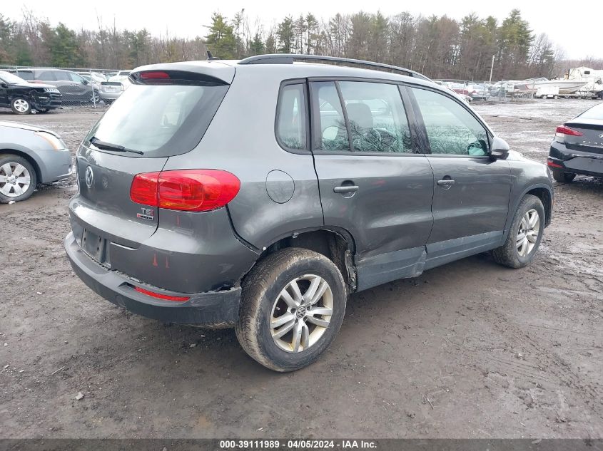 2016 VOLKSWAGEN TIGUAN S - WVGBV7AX9GW617219