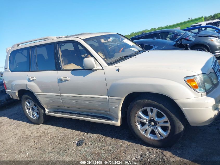 2003 Lexus Lx 470 VIN: JTJHT00W933535150 Lot: 39112108