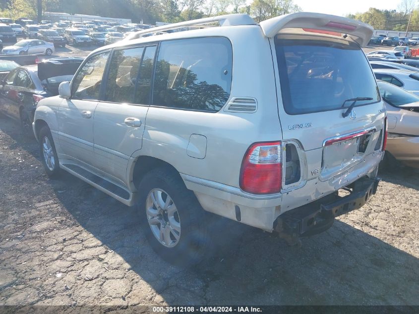 2003 Lexus Lx 470 VIN: JTJHT00W933535150 Lot: 39112108