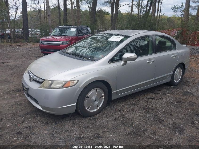 JHMFA36208S008289 | 2008 HONDA CIVIC HYBRID