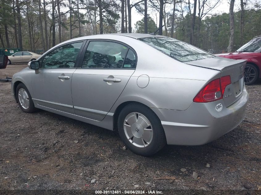 JHMFA36208S008289 | 2008 HONDA CIVIC HYBRID