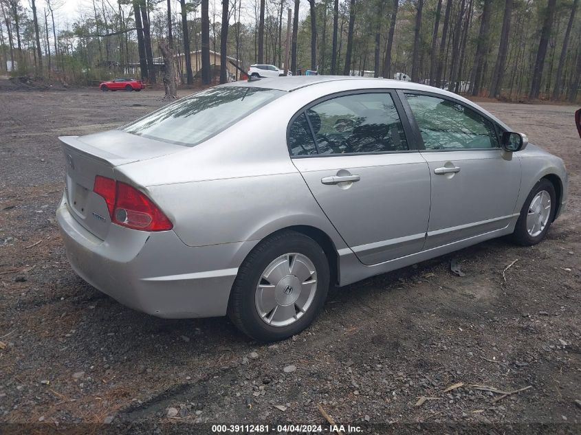 JHMFA36208S008289 | 2008 HONDA CIVIC HYBRID