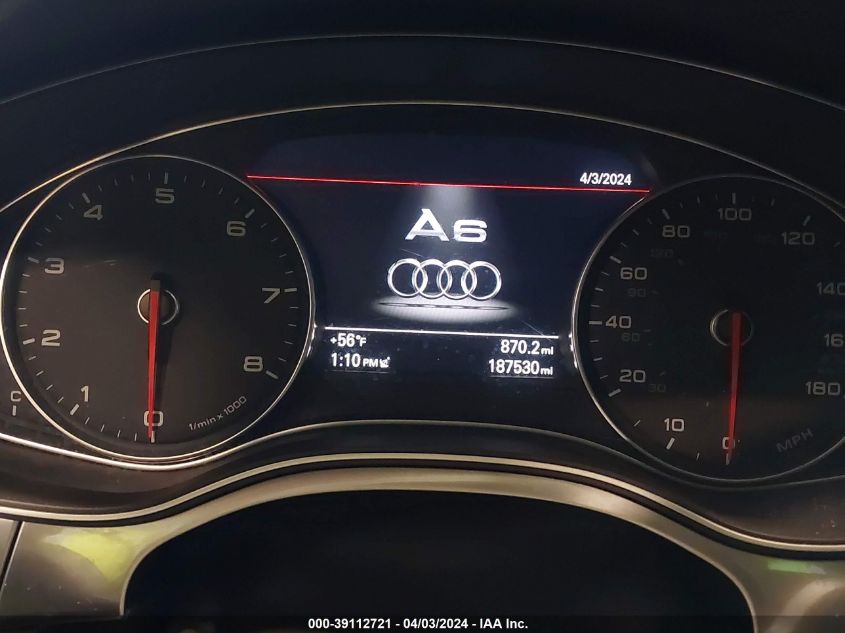 WAUGGAFC1DN128710 2013 Audi A6 3.0T Premium