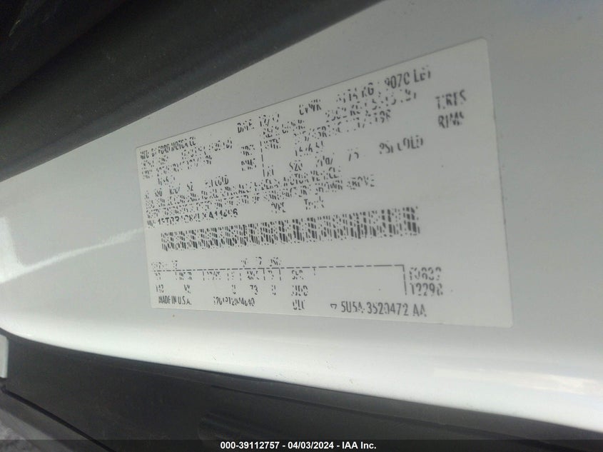 2020 FORD TRANSIT T-250 - 1FTBR1C84LKA14496