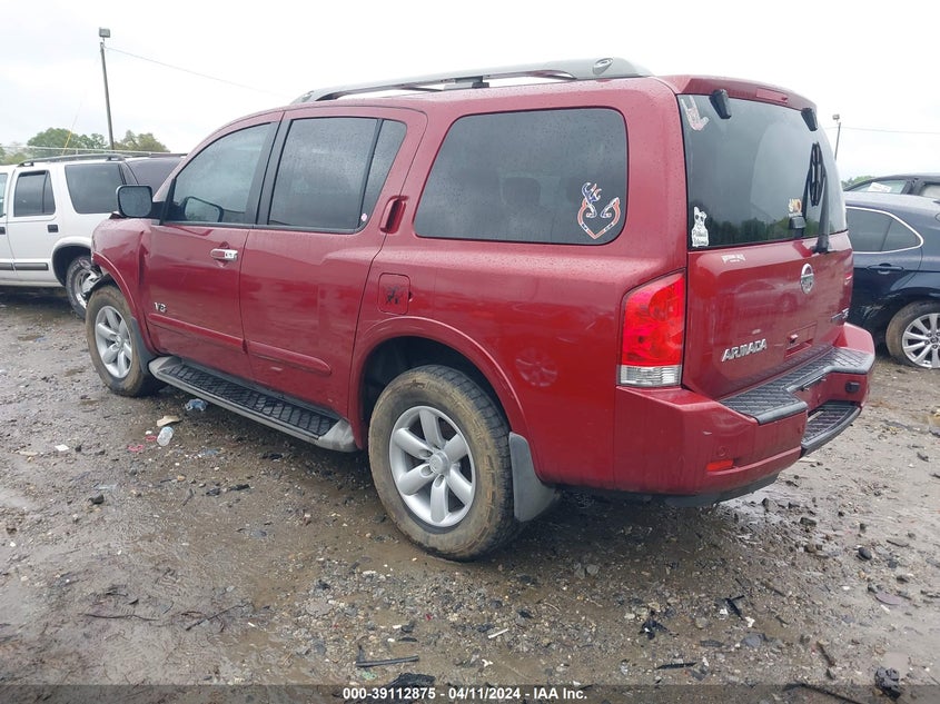 2008 Nissan Armada Se VIN: 5N1BA08C08N618322 Lot: 39112875