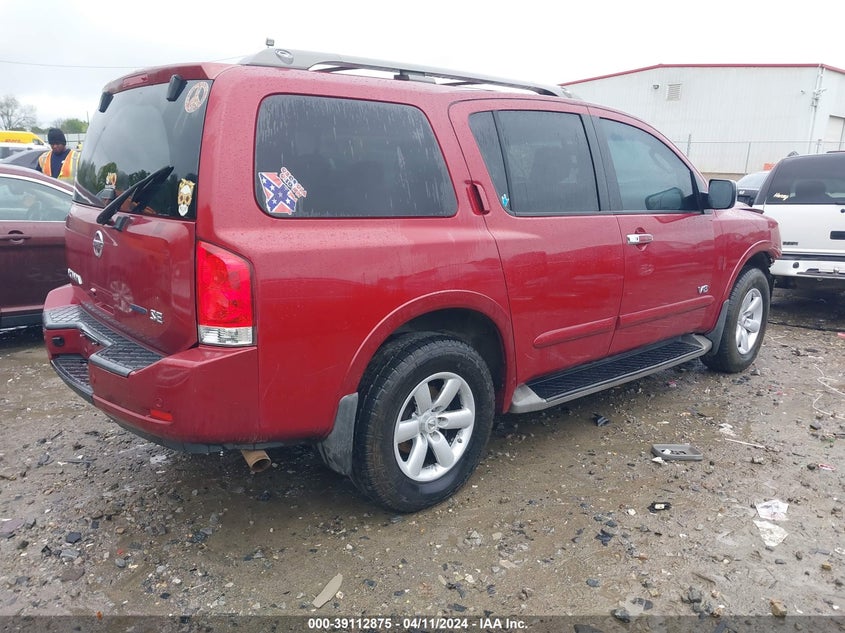 2008 Nissan Armada Se VIN: 5N1BA08C08N618322 Lot: 39112875