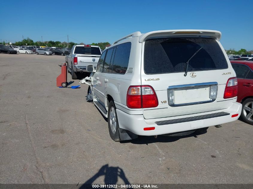 2004 Lexus Lx 470 VIN: JTJHT00W843546187 Lot: 39112922