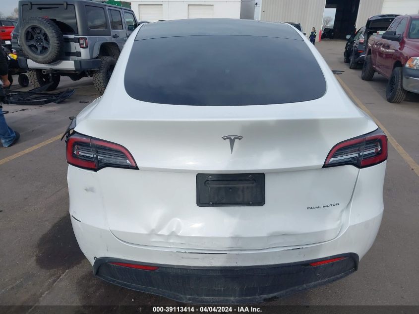 2023 Tesla Model Y Awd/Long Range Dual Motor All-Wheel Drive VIN: 7SAYGDEE6PF612311 Lot: 39113414