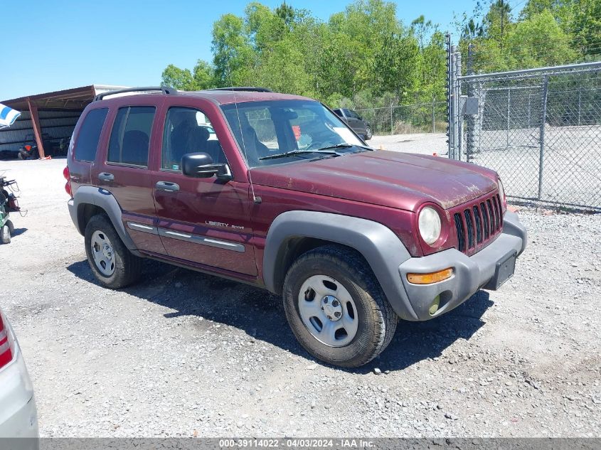 2003 Jeep Liberty Sport VIN: 1J4GL48K43W551630 Lot: 39114022