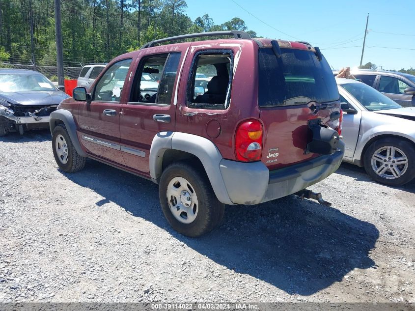 2003 Jeep Liberty Sport VIN: 1J4GL48K43W551630 Lot: 39114022