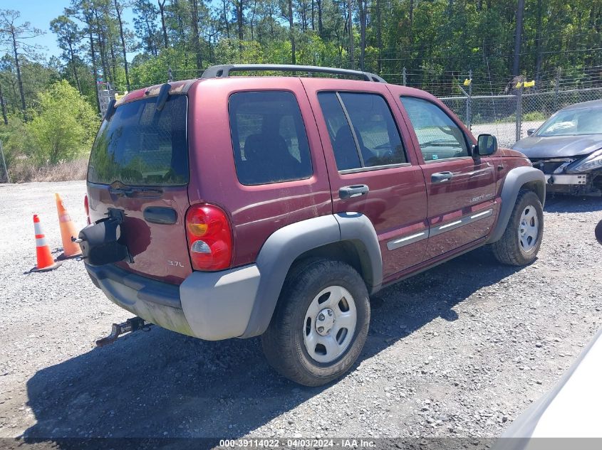 2003 Jeep Liberty Sport VIN: 1J4GL48K43W551630 Lot: 39114022