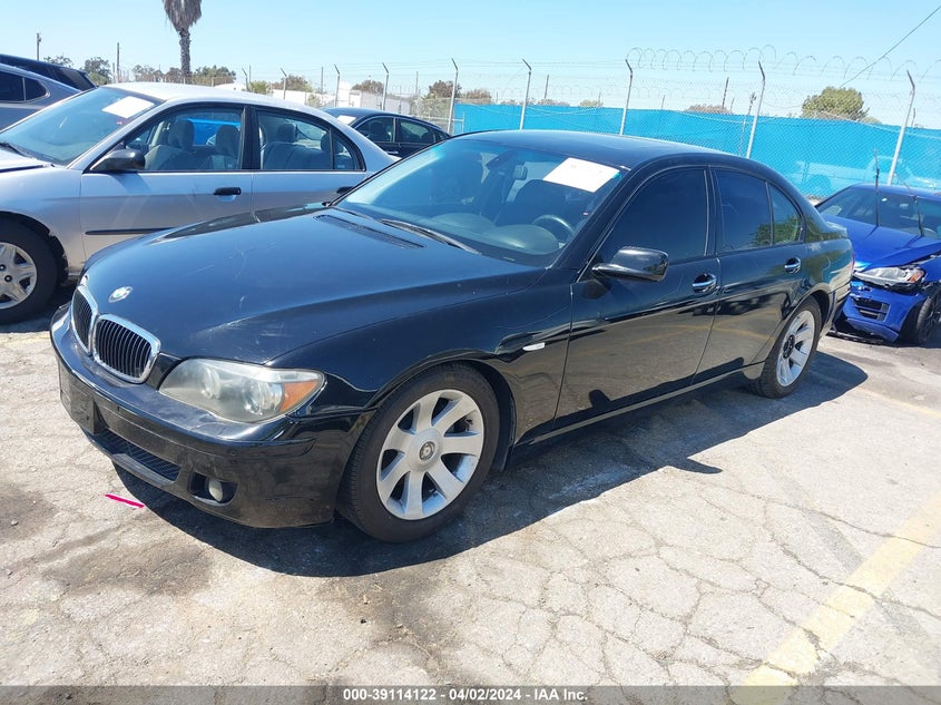 2007 BMW 750I VIN: WBAHL83547DT08787 Lot: 39114122