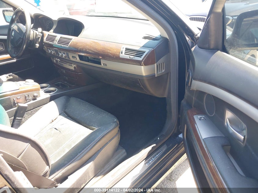 2007 BMW 750I VIN: WBAHL83547DT08787 Lot: 39114122