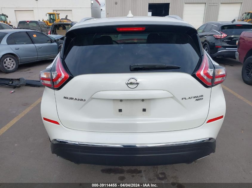 2017 Nissan Murano Platinum VIN: 5N1AZ2MH2HN106966 Lot: 39114455