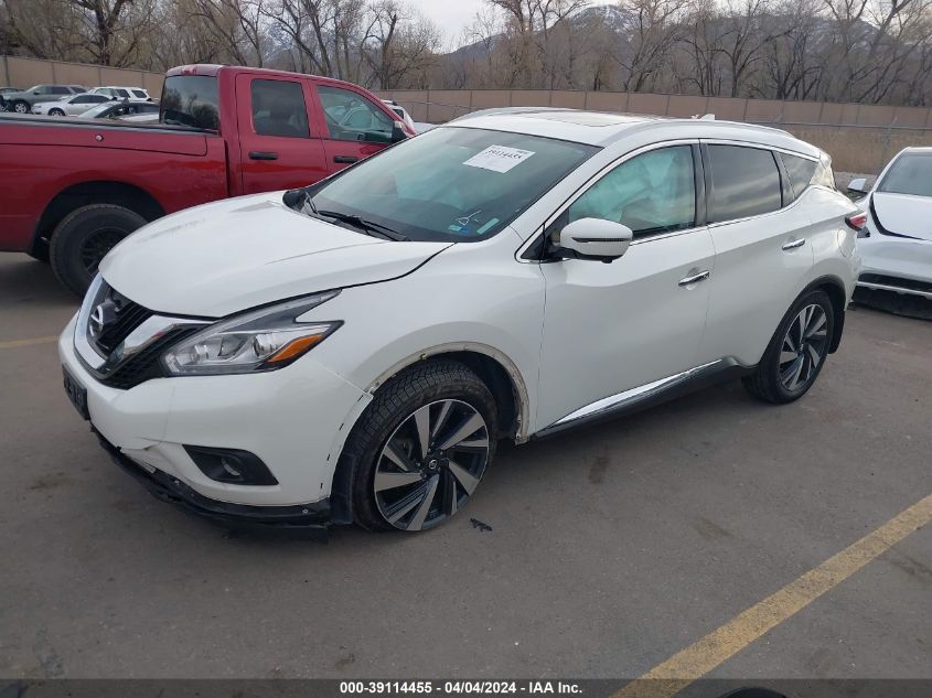 2017 Nissan Murano Platinum VIN: 5N1AZ2MH2HN106966 Lot: 39114455