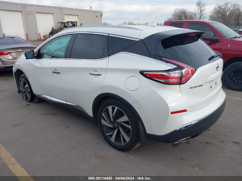 2017 Nissan Murano Platinum VIN: 5N1AZ2MH2HN106966 Lot: 39114455