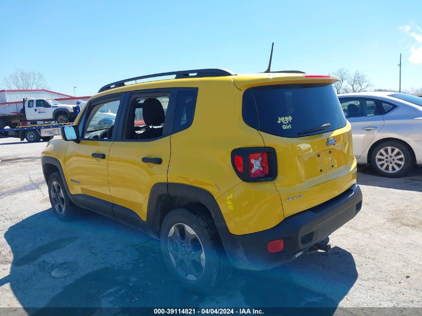 2017 Jeep Renegade Sport 4X4 VIN: ZACCJBAB1HPE67570 Lot: 39114821