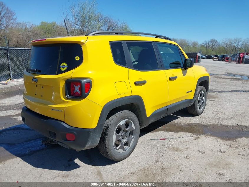 2017 Jeep Renegade Sport 4X4 VIN: ZACCJBAB1HPE67570 Lot: 39114821