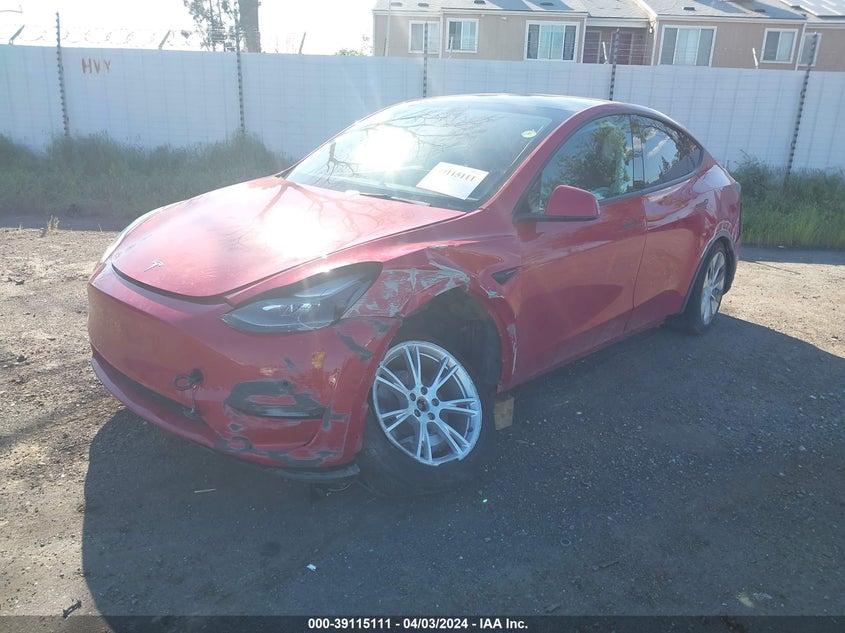 VIN 7SAYGDEE7NF557364 2022 TESLA MODEL Y