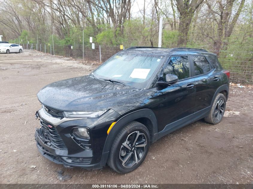 2022 Chevrolet Trailblazer Fwd Rs VIN: KL79MTSLXNB067833 Lot: 39116106