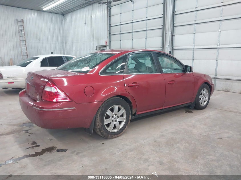 2007 Ford Five Hundred Sel VIN: 1FAHP24137G108536 Lot: 39116605