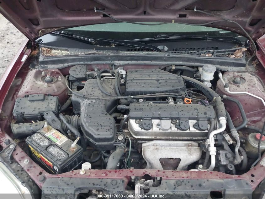 2HGES16592H543596 | 2002 HONDA CIVIC