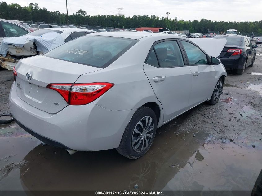 2015 Toyota Corolla Le VIN: 2T1BURHE7FC458490 Lot: 39117135