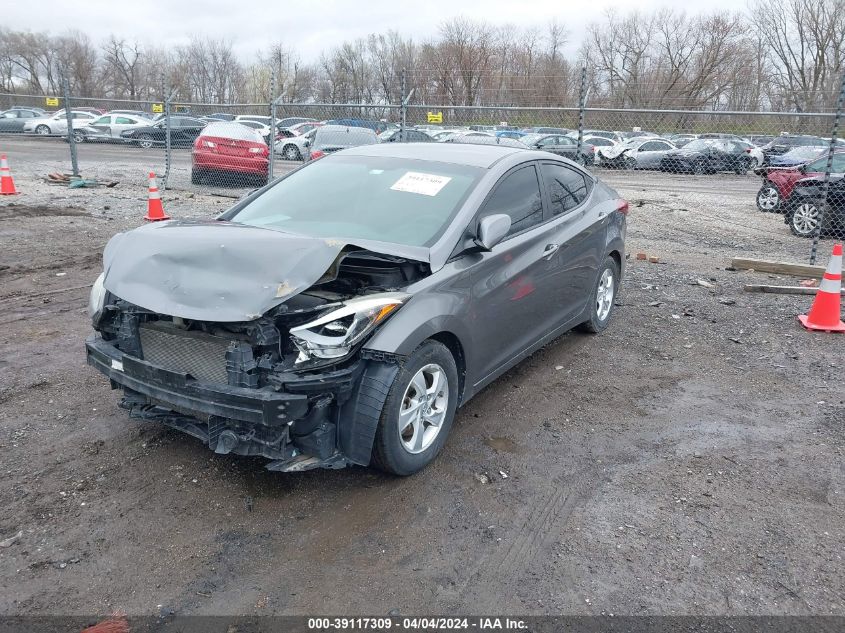 2014 Hyundai Elantra Se VIN: 5NPDH4AE1EH503834 Lot: 39117309