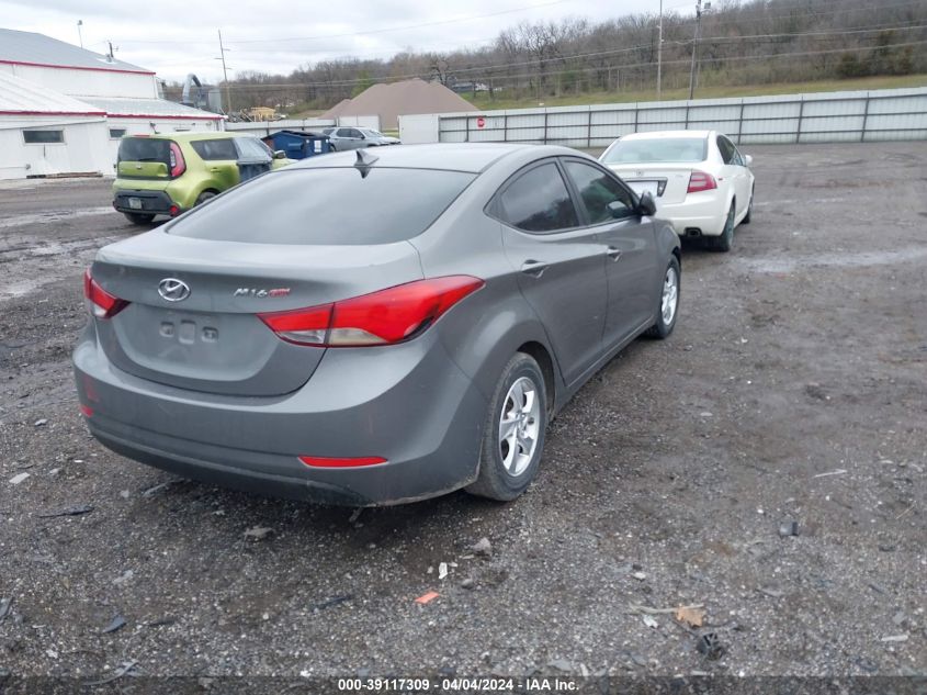 2014 Hyundai Elantra Se VIN: 5NPDH4AE1EH503834 Lot: 39117309