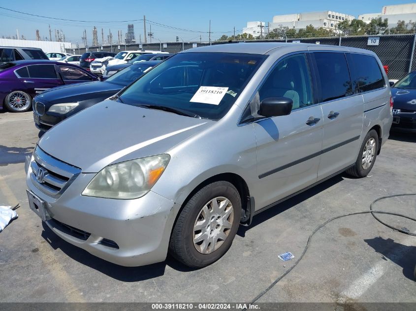 2007 Honda Odyssey Lx VIN: 5FNRL38277B137244 Lot: 39118210