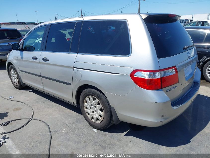 2007 Honda Odyssey Lx VIN: 5FNRL38277B137244 Lot: 39118210