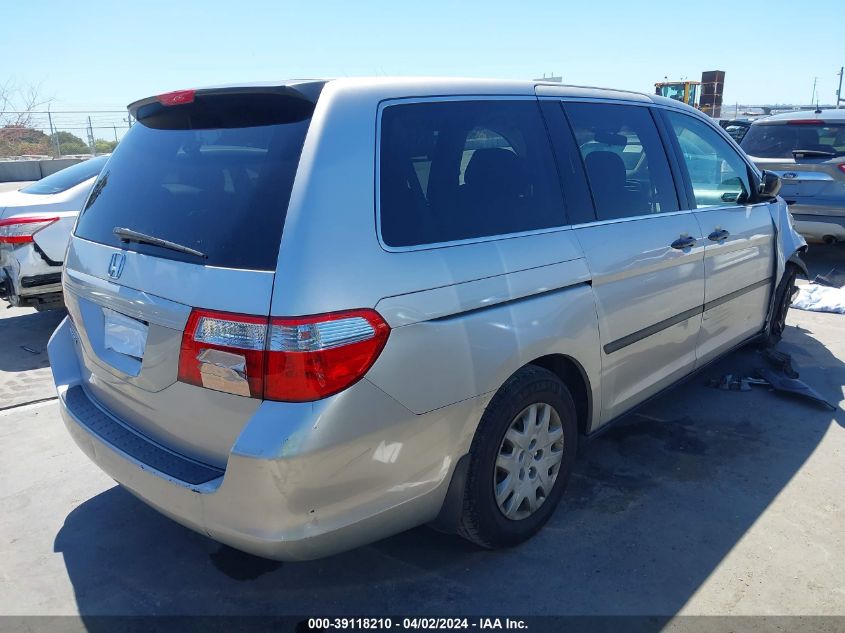 2007 Honda Odyssey Lx VIN: 5FNRL38277B137244 Lot: 39118210