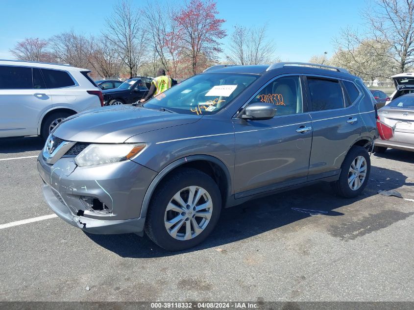 2016 Nissan Rogue Sv VIN: KNMAT2MV6GP668433 Lot: 39118332