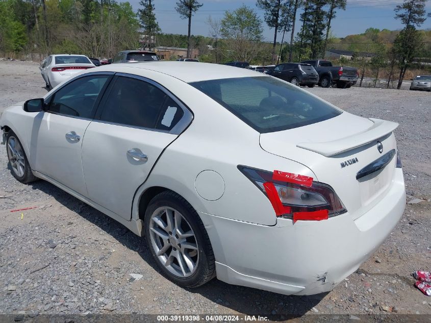 2013 Nissan Maxima 3.5 S VIN: 1N4AA5AP9DC834952 Lot: 39119398