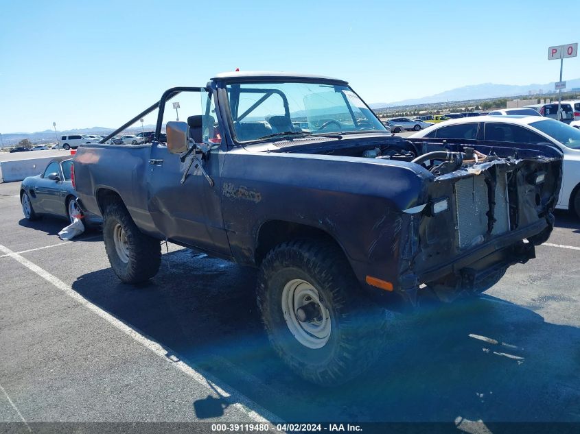 1985 Dodge Ramcharger Aw-100 VIN: 1B4GW12T7FS640226 Lot: 39119480