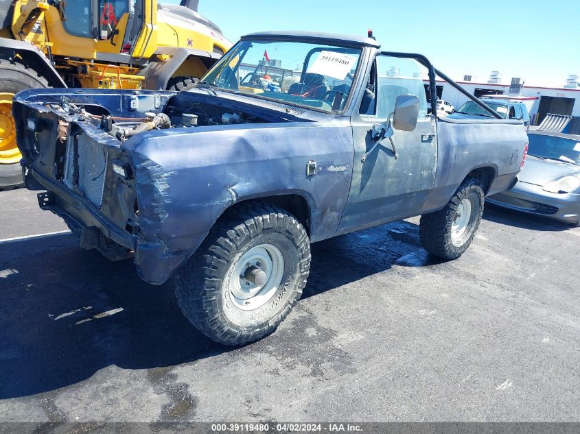 1985 Dodge Ramcharger Aw-100 VIN: 1B4GW12T7FS640226 Lot: 39119480