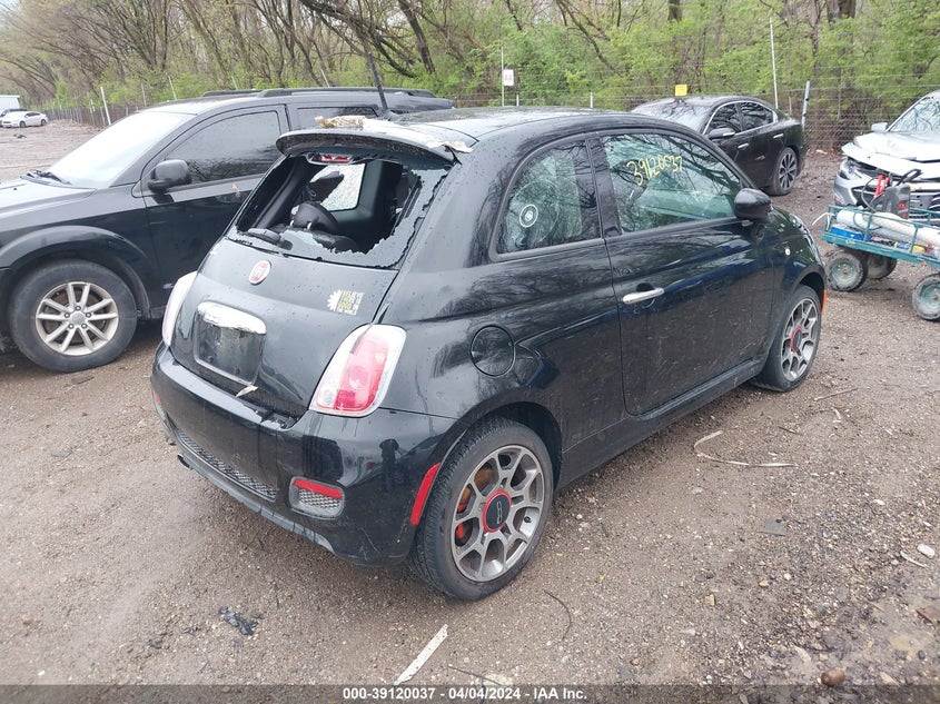 2013 Fiat 500 Sport VIN: 3C3CFFBR6DT750316 Lot: 39120037