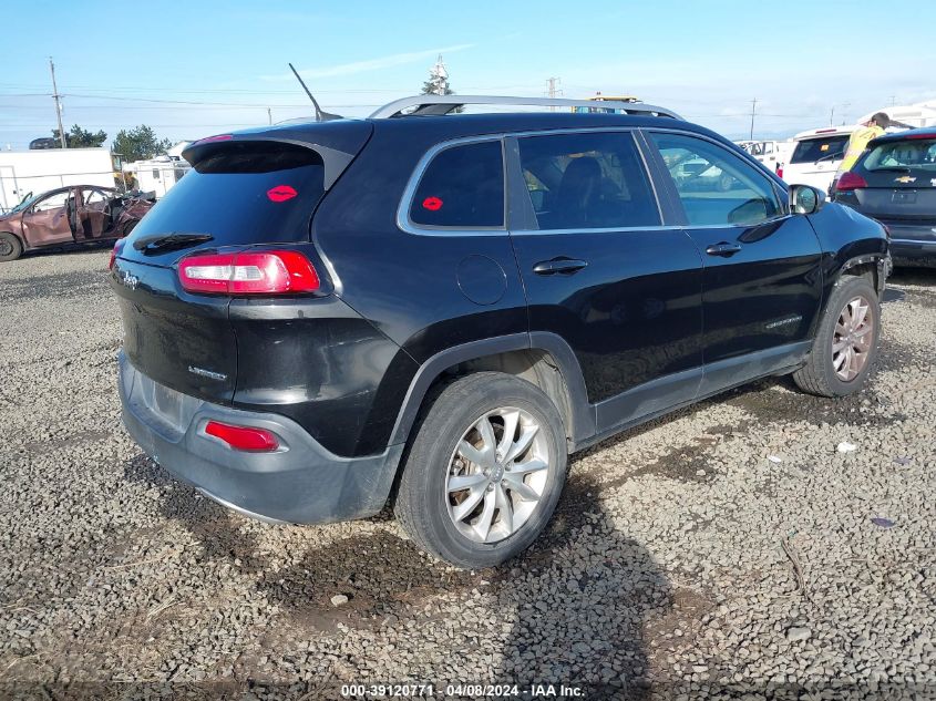 2015 Jeep Cherokee Limited VIN: 1C4PJMDB7FW772872 Lot: 39120771