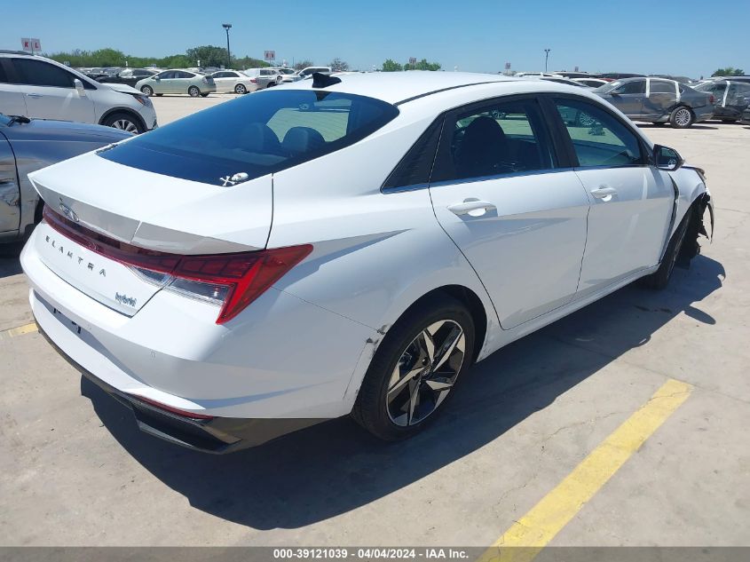 2023 Hyundai Elantra Hybrid Limited VIN: KMHLN4AJ8PU055968 Lot: 39121039